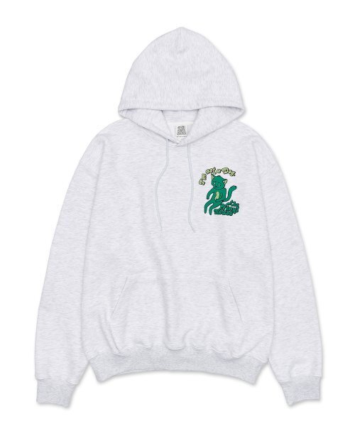 CAT HOODIE — светло-серый худи с котом