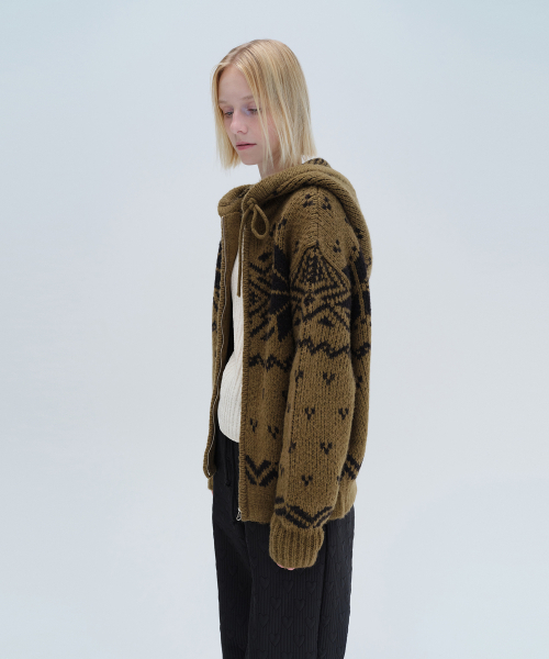 NORDIC HOODIE ZIP UP — худи на молнии (хаки)