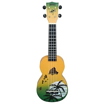 [В отличном состоянии] 39shop — MAHALO сопрано укулеле дизайнерский HAWAII MD1 HA green burst (хорошее состояние)