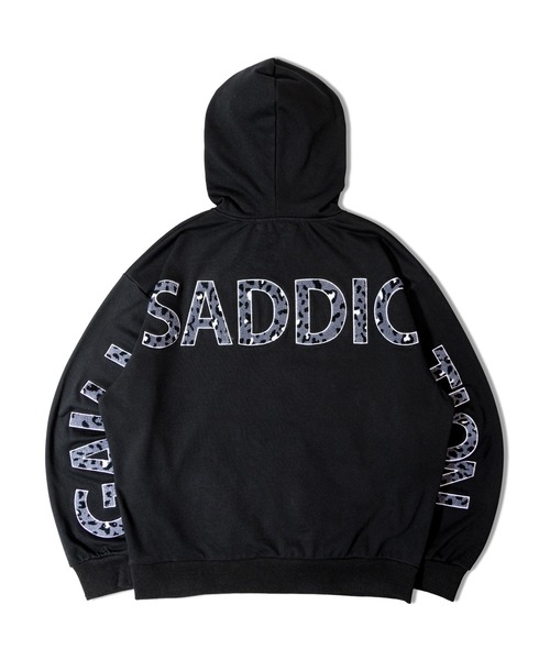 GA LEOPARD-LOGO ZIP HOODIE — худи на молнии с леопардовым логотипом