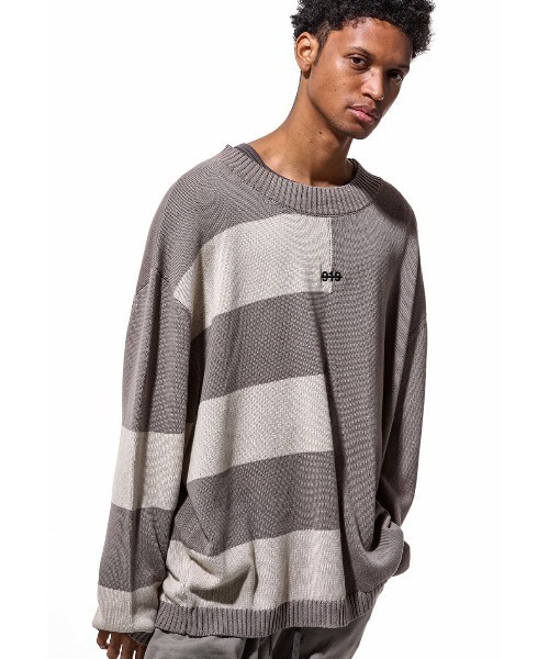 A.F ARTEFACT — Stripes Combi Knit Top (вязаный топ в полоску)