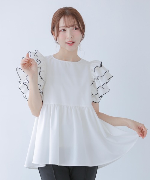 Raffles リープペプラム blouse (раффл пеплум блуза)