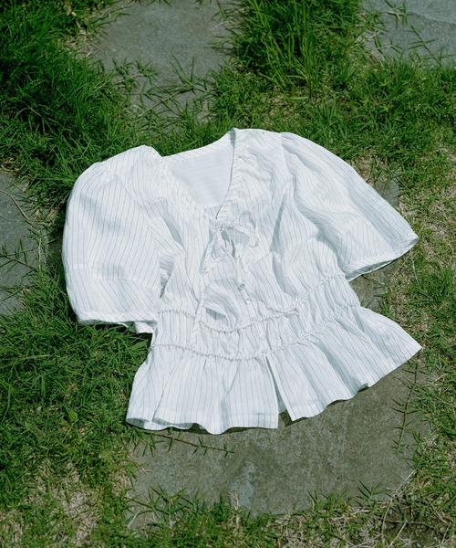 West Gazar Ribbon Brown Blouse (узорчатая блуза West)