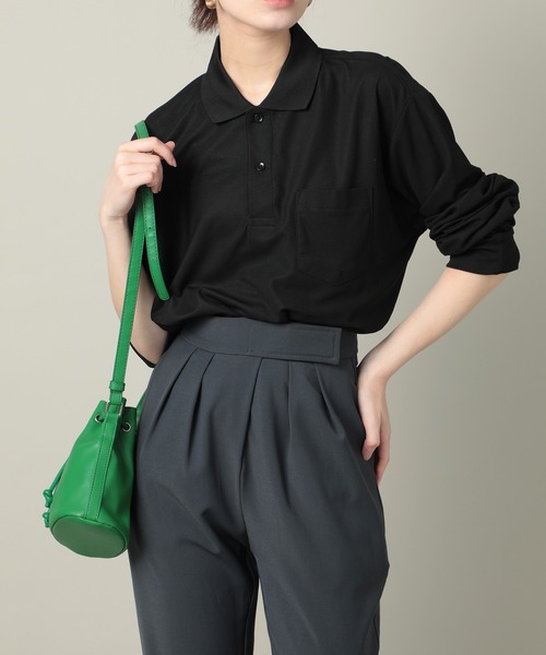 【United Athle】dry seed stitch long sleeve polo-shirt / ドライカノコ ロングスリーブ ポロシャツ ポケット付 ゴルフ スポーツ ランニング UVカット 吸水速乾 2024