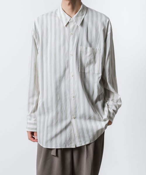CU/CO ストライプツイル L/S シャツ / CU/CO STRIPE TWILL L/S SHIRT