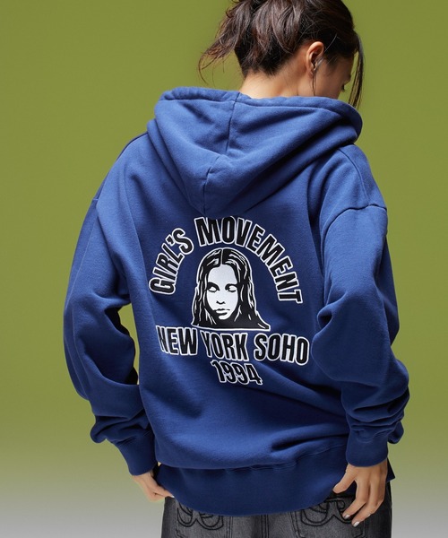 ARCH LOGO AND FACE PATCH ZIP UP SWEAT HOODIE — худи на молнии с логотипом и патчем