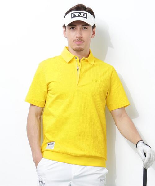 [PING APPAREL] PE с воротником поло с коротким рукавом <GOLD> (муж.)