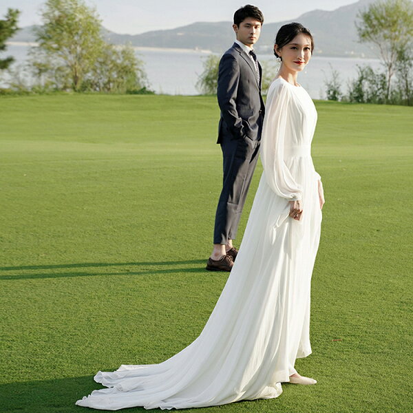 Wedding dress длинный рукав свадебное платье, цветочная вышивка, второй выпуск, свадебное платье фасон «традиция/классика» [wd634ls]