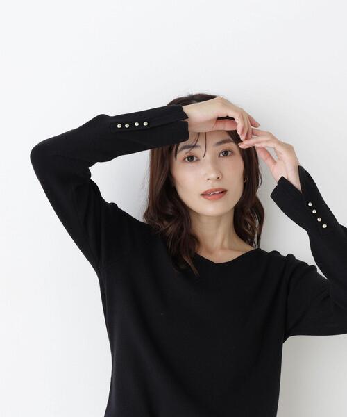 Общий жаккардовый вязаный V‑neck нитка — длинный рукав V‑нейкит