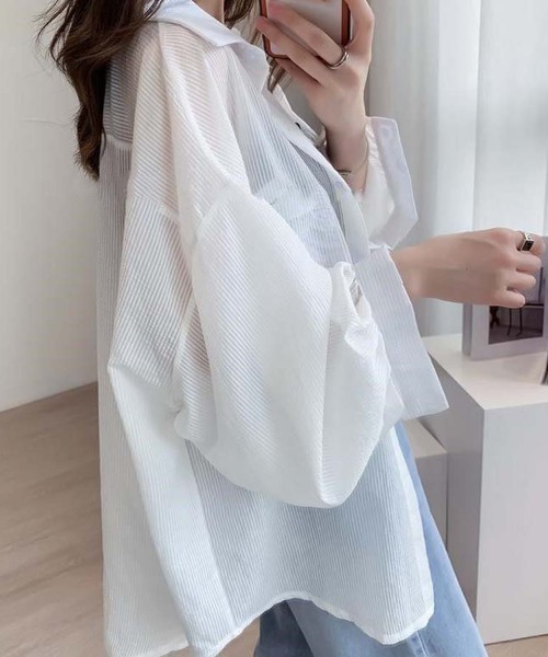 Shatsu Cardigan прозрачный UV‑защитный топ блуза‑боттер (палѝлт)