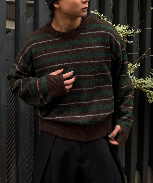 Shaggy border knit — вязаный свитер с бахромой