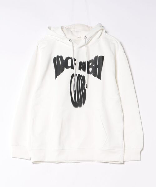 [NOWLE] Distortion logo print pullover parker — пуловер‑парка с логотипом Distortion