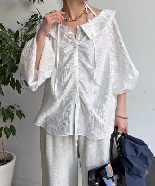 Gauze chore cover blouse — блуза из марлевки с рабочим кроем