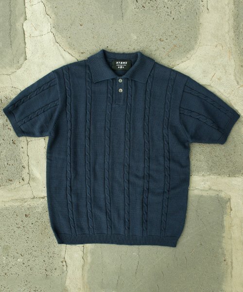 XTK016 Dapper Neil Knit (Navy) — вязаная футболка/свитер (Navy)