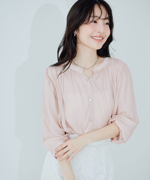 Toromi Sateen 7‑minute sleeve blouse — блуза с рукавом 7/10 и сатиновым эффектом