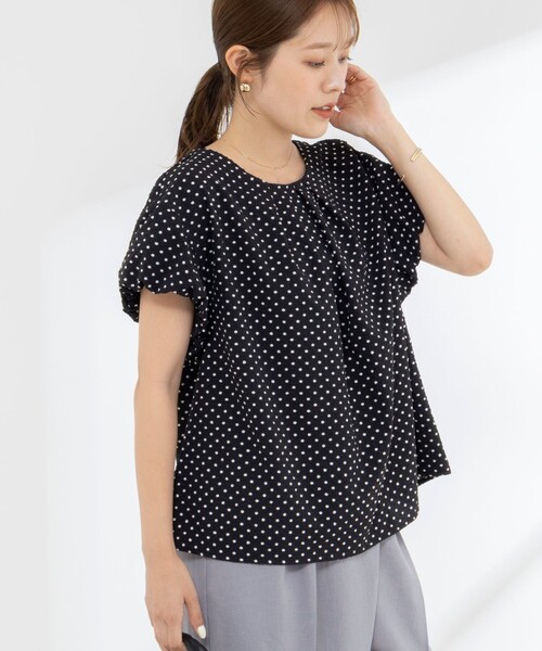 [WEB限定] Vovshabl sackard short‑sleeve gauze blouse — широкий лёгкий блузон (интернет‑лимит)
