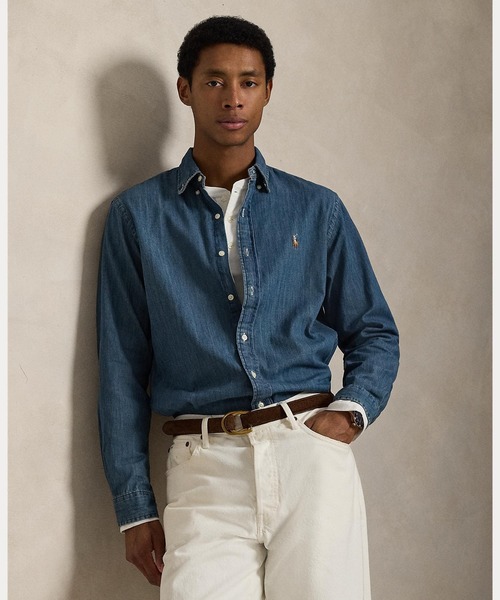 Classic Fit Denim Shirt — рубашка деним, прямой крой