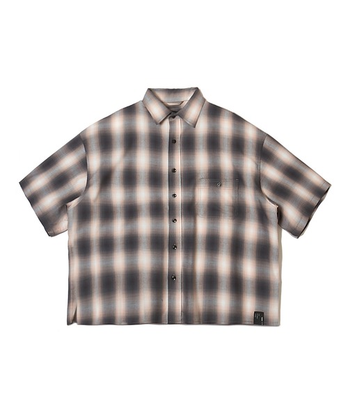 OMBRE CHECK WIDE SHIRT — широкая рубашка в градиентную клетку