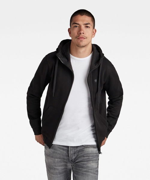 PREMIUM CORE HOODED ZIP SWEATER — премиум худи на молнии, однотонный логотип