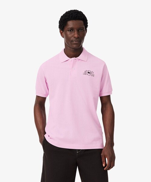Graffic brand blended polo shirt — графический поло