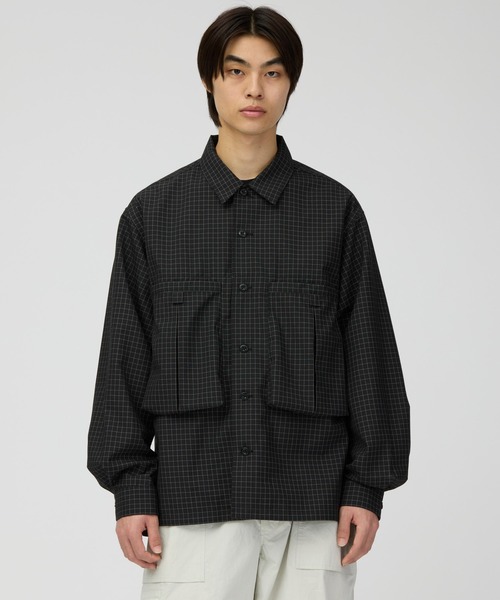 Snow Peak Wool Reflective Grid Shirt — рубашка из вязаной шерсти с отражающей сеткой