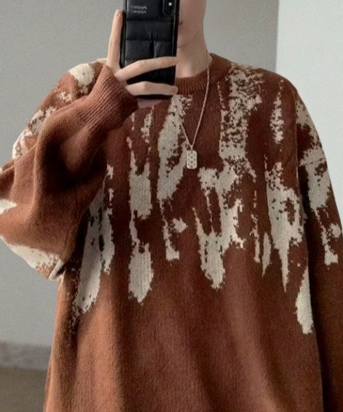 Taidai большой вязаный джемпер (tie-dye big knit)