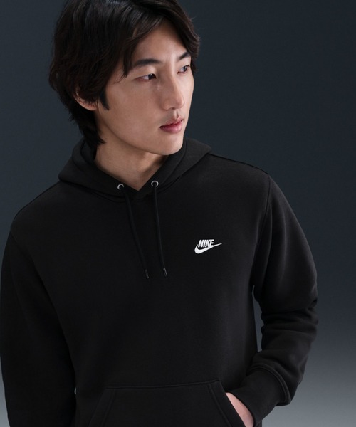 Nike Club Men’s Pullover Fleece Hoodie FN3860-010 Black — мужской флисовый худи Nike Club, черный