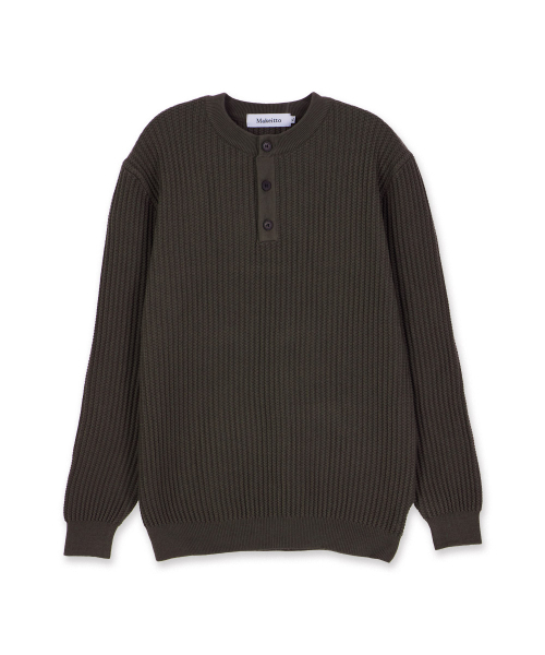 Deli‑rebiscoes henley neck knit — серый