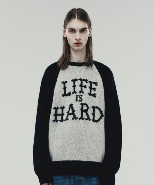 MOHAIR JACQUARD SWEATER CREAM (VH2DFUK604A)