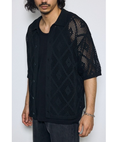 Design Mesh Knit Shirt — дизайнерская сетчатая футболка