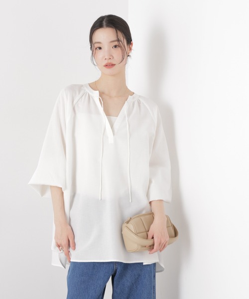 Mashin Woshable Blue Linen Mix — дремпл‑овер брюки в стиле «долмен», плюсы: блауc