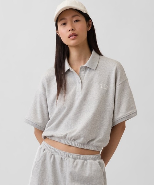 Vintagesoft French Terry Oversize GAP Logo Crop Pullover — свободный свитшот GAP, укороченный