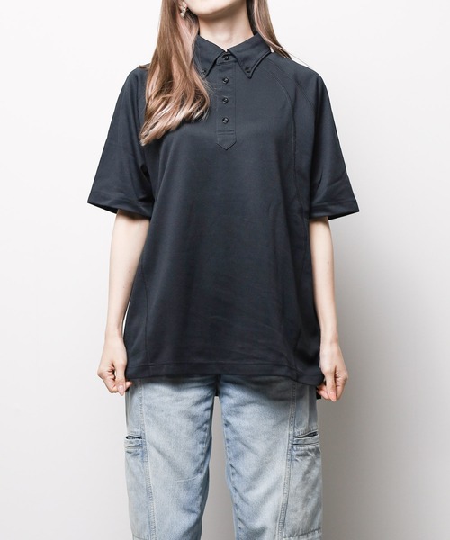 [W][it][FE] BEES BEAM Buttondown Polo Shirt — поло с пуговицами