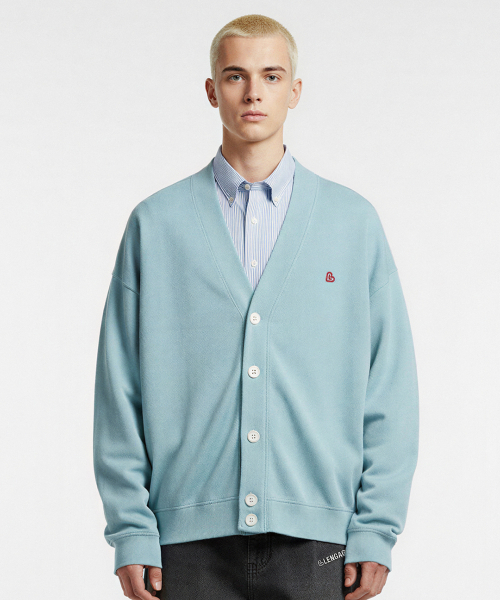 Smole Heart Oversize Sweet Cardigan — свитер‑кардиган в стиле оверсайз [light blue]