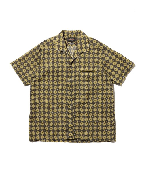 Italian Collar Mesh Print — рубашка с итальянским воротником и сетчатым принтом