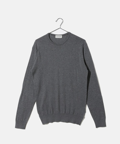 JOHN SMEDLEY HATFIELD 30 Gauge Sea Island Cotton — джемпер с круглым вырезом, 30‑го рейтинга, из си‑айлендского хлопка