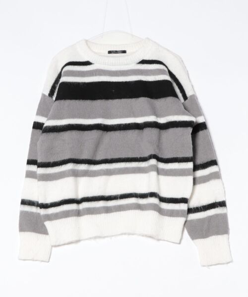 [Bl] Border Move Heat knit sweater — бордерный джемпер