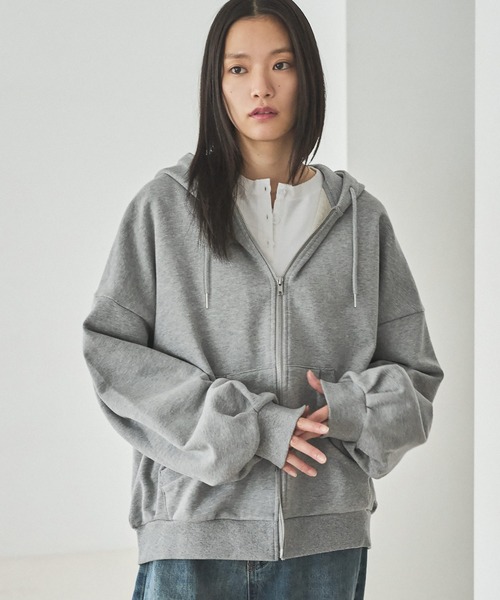Рубашка с отворотами Feather Tack Design Heavyweight Sweat Zip Hoodie