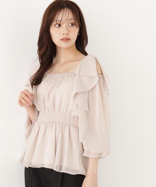 Shoulder Ribbon Blouse / 1216210801