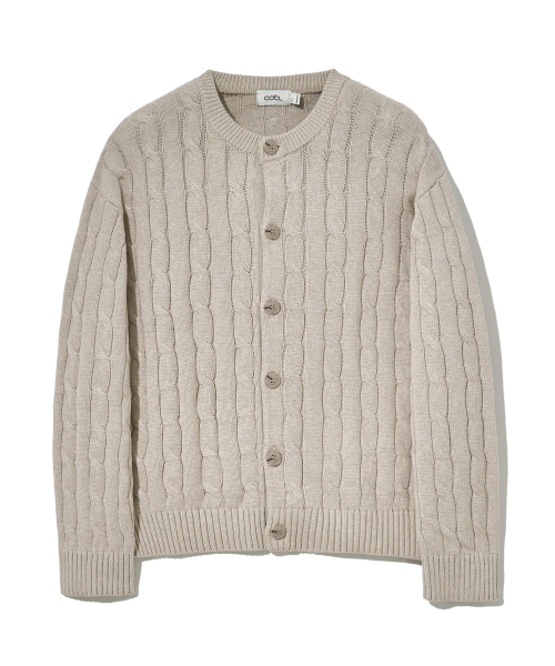 Softke Double Round Cardigan Oatmeal COOSCD021OATMEAL