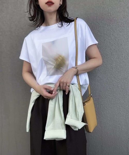 [Не сковывает тело] футболка‑принт Shirk Touch smoothed Dolman Asort T‑shirt