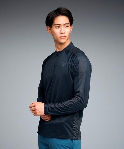 PUMA мужская длинная футболка Men’s Golf Golf Jacket (Gold) — длинный рукав