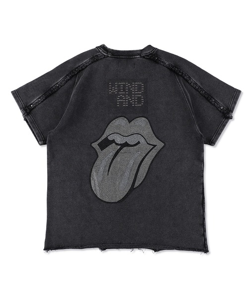 The Rolling Stones x WDS футболка S/S с шипами и стразами