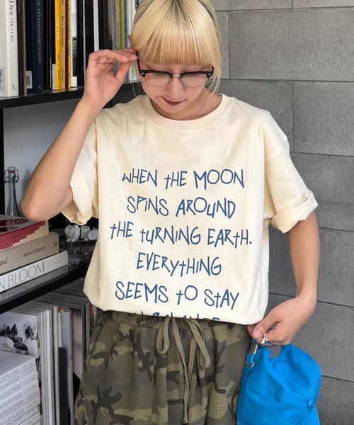 [WEB限定] [UNISEX] футболка с надписью "ручное письмо" TEE