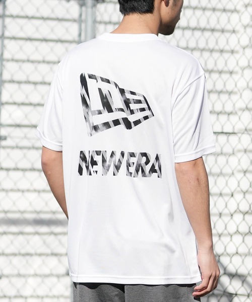 NEW ERA/ニューエラ полуспортивная футболка Taidai Pattern Flag & Wordmark Logo — быстро вбирает пот, UV‑защита, антибактериальная