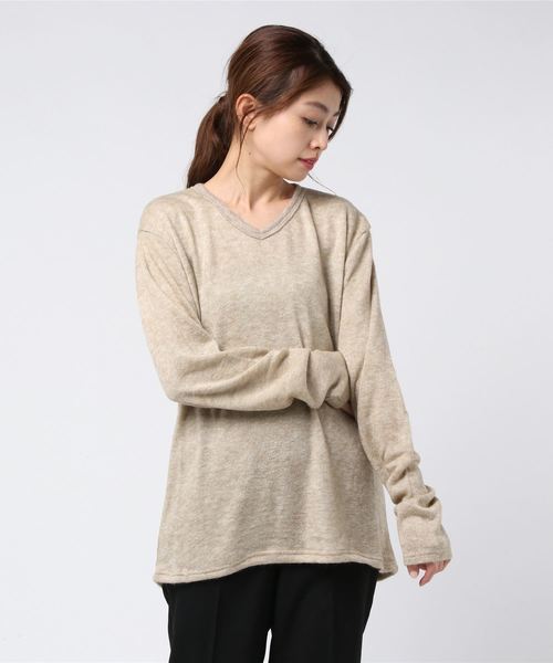 [Bl] [Bling Leads] F neck knit so