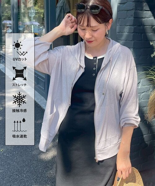 (75% 紫外線カット!!) ассорт‑шей ZIP парка с аскорбиной — защита от UV 75%