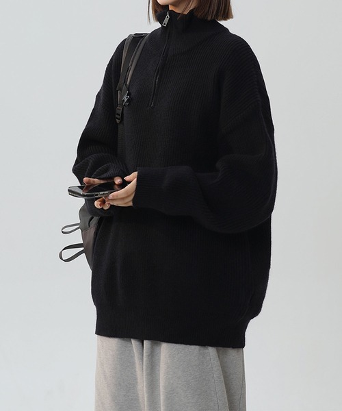 Half‑zip knit (AW) — вязаная кофта с полу‑молнией (осень/зима)