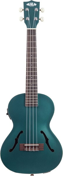 KALA KA‑JTE‑BKGN_W/CASE Brooklyn Green Tenor Ukulele Archtop Series с мохагани, F‑холл, черное‑зеленое, с чехлом