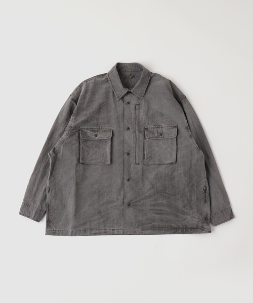 is-ness Pigment‑Dyed Long‑Sleeve Shirt — футболка с длинным рукавом (пигментная окраска)